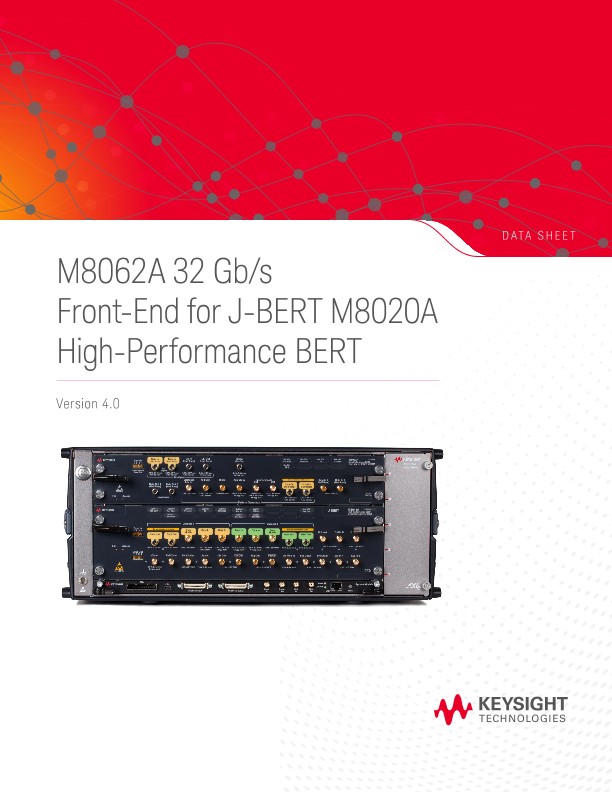M8062A 32 Gb/s Front-End for J-BERT M8020A High-Performance BERT