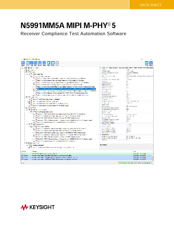 N5991MM5A MIPI M-PHY v5.0 Receiver Conformance Test Software